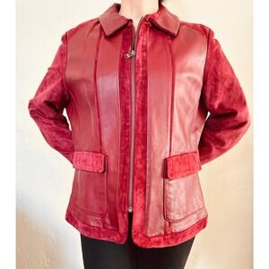 Vintage Tiboa Red Leather Jacket